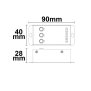 Sys-Pro Funk Mesh Multi-PWM CCT-Dimmer mit Bedientasten, 2 Kanal, 12-24V DC 12-20A