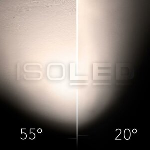 3-Phasen Schienen-Strahler fokussierbar, 12W, 20°-55°, schwarz matt, 4000K, DALI dimmbar