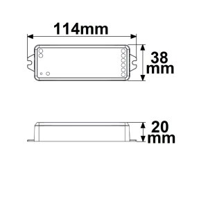 Sys-Pro + Zigbee 3.0 Funk 1-5 Kanal PWM-Dimmer, 12-24V DC 5x3A