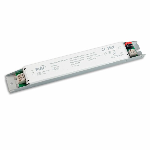 LED PWM-Trafo 24V/DC, 0-30W, ultraslim, Push/DALI-2 dimmbar, SELV