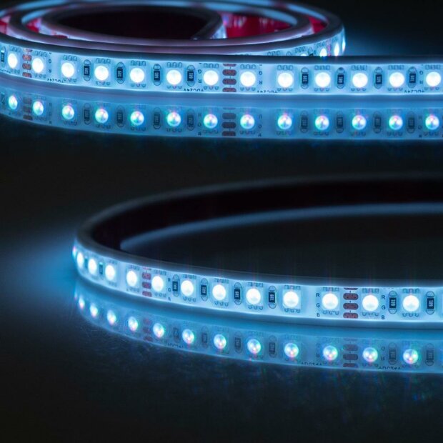 LED AQUA RGB PU Linear Flexband, 24V DC, 14,4W, IP68, 5m Rolle, 120 LED/m