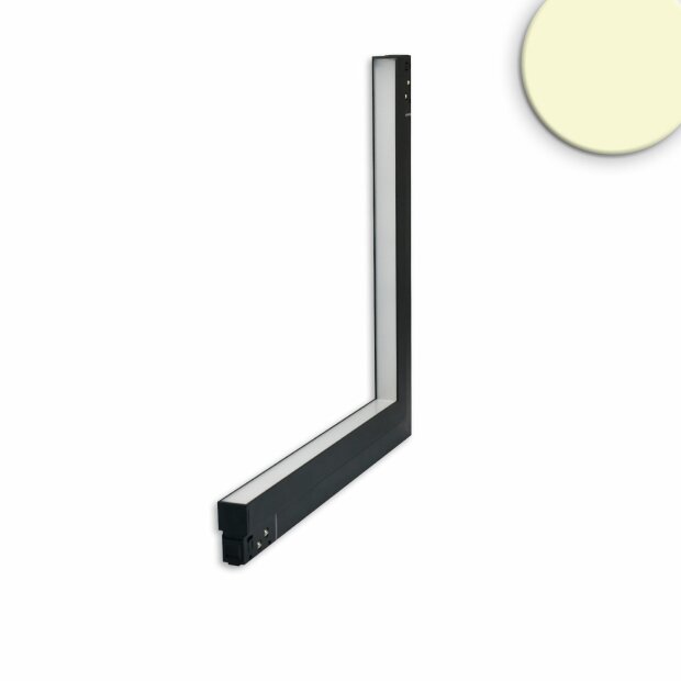 Track48 Eckleuchte 90° vertikal schwarz, 20W, 48V DC, 3000K, CRI90
