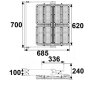 LED Flutlicht 900W, 130x25° asymmetrisch, variabel, 1-10V dimmbar, neutralweiß, IP66 (ext. Trafo)