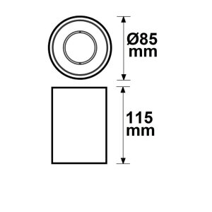 Deckenaufbauleuchte rund für GU10, IP65, weiß...