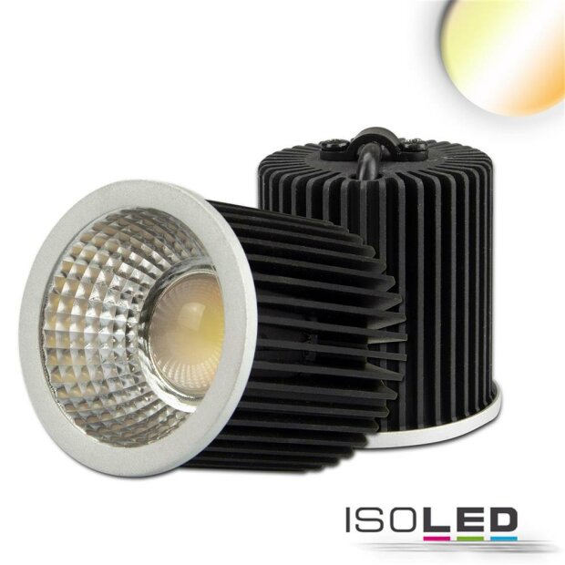 LED Spot weißdynamisch GU10 8W, 3-polig, 24V DC, silber, 60°, 2700-5700K, CRI80