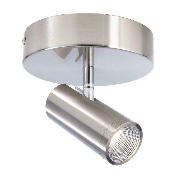 Deckenaufbauleuchte, Becrux I, 6 W, DIM, 3000 K, Silber, 220-240 V/AC