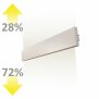 LED Wandleuchte Linear Up+Down 600, 610mm, 25W, IP40, weiß, warmweiß