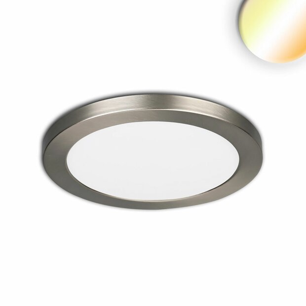 LED Aufbau/Einbauleuchte Slim Flex, 6W, nickel gebürstet, ColorSwitch 3000|3500|4000K