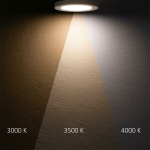 LED Aufbau/Einbauleuchte Slim Flex, 6W, schwarz, ColorSwitch 3000|3500|4000K