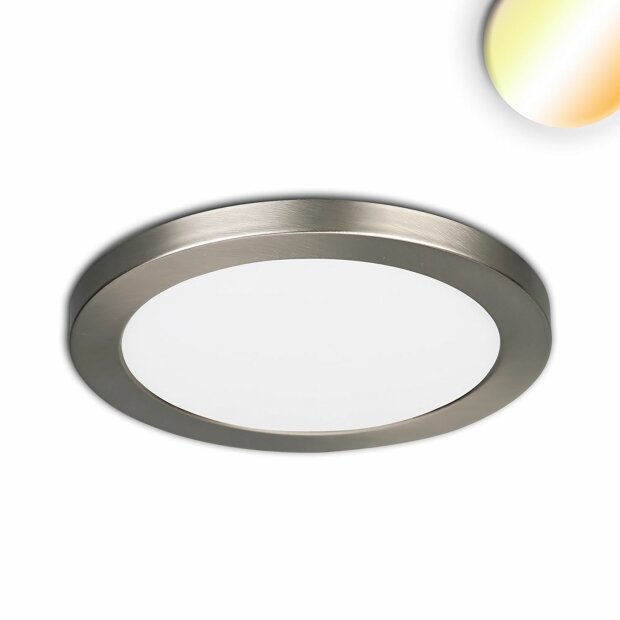 LED Aufbau/Einbauleuchte Slim Flex, 12W, nickel gebürstet, ColorSwitch 3000|3500|4000K