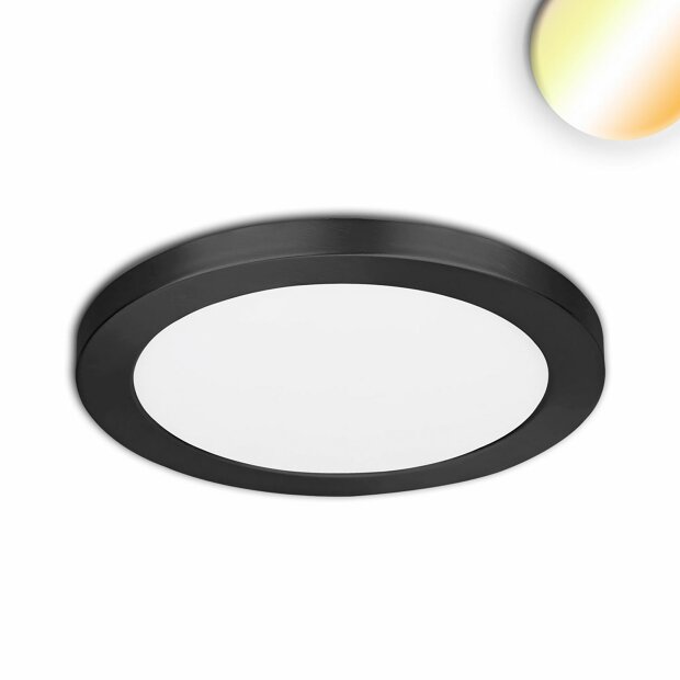 LED Aufbau/Einbauleuchte Slim Flex, 12W, schwarz, ColorSwitch 3000|3500|4000K