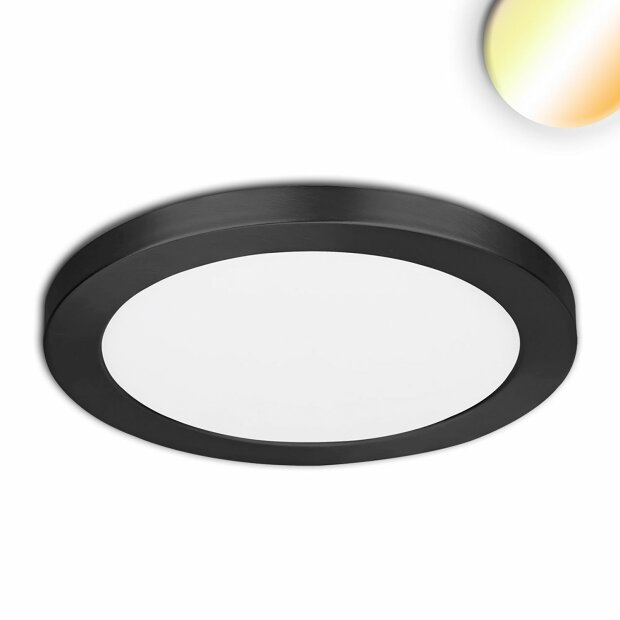 LED Aufbau/Einbauleuchte Slim Flex, 18W, schwarz, ColorSwitch 3000|3500|4000K