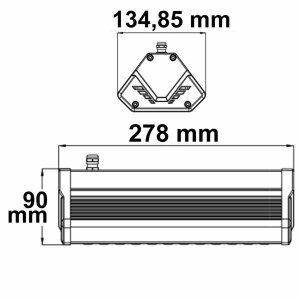 LED Fluter/Hallenleuchte LN 4x 50W, 30x70°, IK10,...