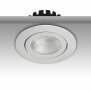 LED Einbaustrahler, weiß, 8W, 36°, rund, warmweiß, IP65, dimmbar