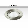 LED Einbaustrahler, silber, 8W, 36°, rund, warmweiß, IP65, dimmbar