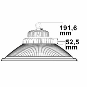 LED Hallenleuchte FL 200W, Alu-Reflektor, 80°, IP65,...