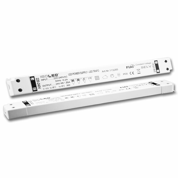 LED Trafo 24V/DC, 0-30W, ultraslim, SELV