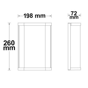 Wandleuchte 2xE27 T45, IP54, anthrazit, exkl. Leuchtmittel