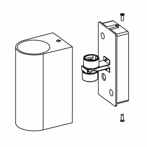 Wandleuchte Siara Up&Down 2xGU10, IP54, anthrazit, exkl. Leuchtmittel