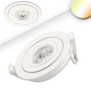 LED Einbaustrahler SUNSET mit variabler Tiefe, weiß, 9W, 45°, 2000-2800K, Dimm-to-warm