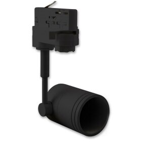 3-Phasen Schienen-Adapter für GU10-Spots, schwarz matt