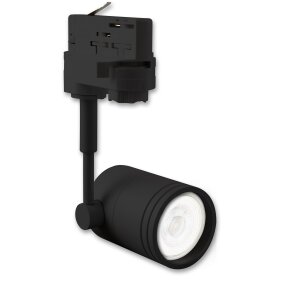 3-Phasen Schienen-Adapter für GU10-Spots, schwarz matt