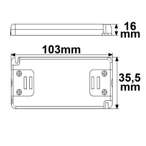 LED Trafo 12V/DC, 0-15W, ultraflach, SELV