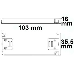 LED Trafo 24V/DC, 0-15W, ultraflach, SELV