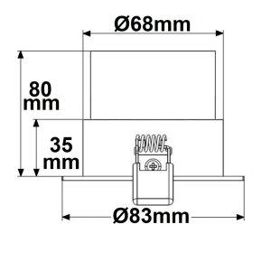 Einbaurahmen Sys-68 für GU10/MR16 Spots, IP65, inkl. GU10 Sockel u. Glaslinse (exkl. Cover)