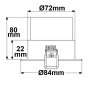 Einbaurahmen rund, Lochausschnitt 72mm, Alu schwarz, für GU10/MR16 Spots