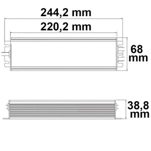 LED Trafo MW HLG240H-24B 24V/DC, 0-240W, 1-10V (100-240W)...