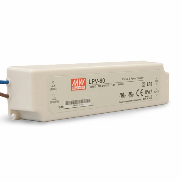 Trafo MW LPV 12V/DC, 0-60W, IP67