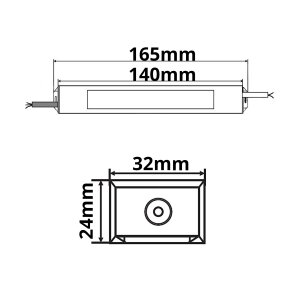 LED Trafo 24V/DC, 0-30W, IP66