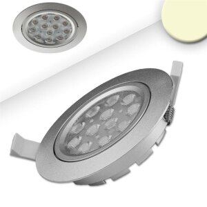 LED Einbaustrahler, silber, 15W, 72°, rund,...