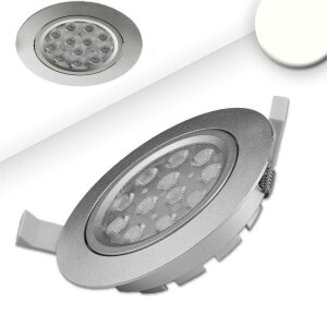 LED Einbaustrahler, silber, 15W, 72°, rund,...