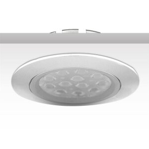 LED Einbaustrahler, silber, 15W, 72°, rund,...