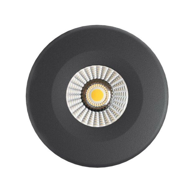 EVO E fixed 7W 630lm 2700K IP54 60° CRI95 schwarz Ausschnitt 68-83mm dimmbar