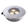 Bodeneinbauleuchte, Flat II 105 mm, 5,5 W, 3000 K, Silber, 220-240 V/AC