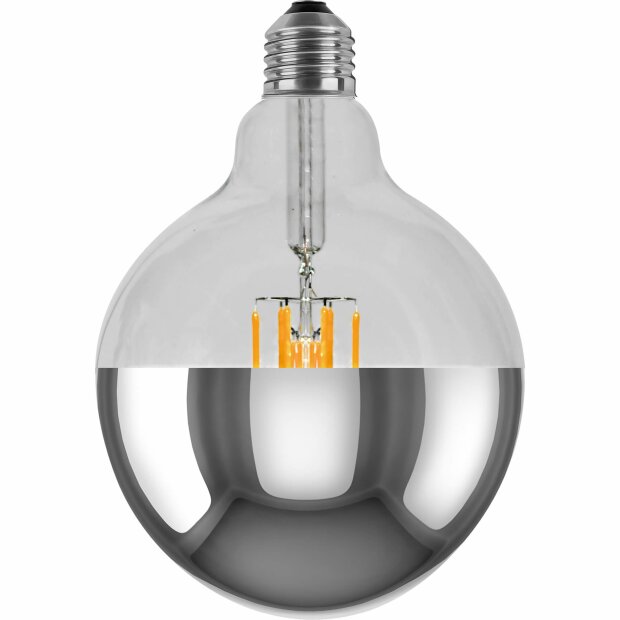 LED Globe 125 Spiegelkopf Silber E27 220-240 V / 50-60 Hz dimmbar IP20