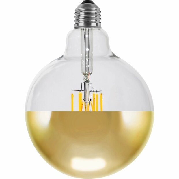 LED Globe 125 Spiegelkopf Gold E27 220-240 V / 50-60 Hz dimmbar IP20