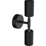 Wandleuchte ONYX DOUBLE Wave schwarz E27 (Material: Kunststoff) 220-240 V / 50-60 Hz IP20 max. 60W