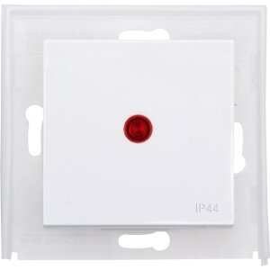 HK07 IP44 - Flächenwippe mit Linse rot, Farbe:...