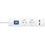 UNOversal PLUS 2-fach, 2-fach USB-Ladeport 2100mA, Schalter, erhöhter Berührungsschutz, 90° gedr. Tö pfe