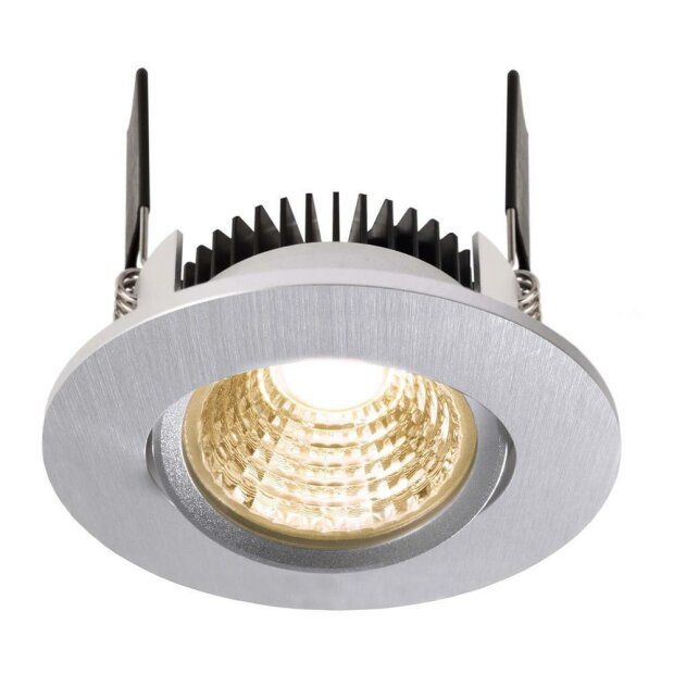 Deckeneinbauleuchte, COB-68-24V-4,5 W-2700K-Rund-Silber, Spannungskonstant, 24 V/DC