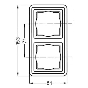 STANDARD - Abdeckrahmen 2-fach, Farbe: arktisweiß