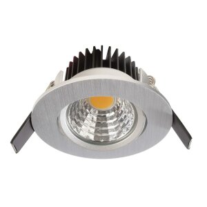 Deckeneinbauleuchte, COB-68-24V-8,5 W-4000K-Rund-Tilt-Silber, Spannungskonstant, 24 V/DC