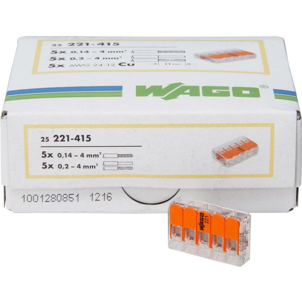 WAGO Steckklemme 221-415, Profi-Pack