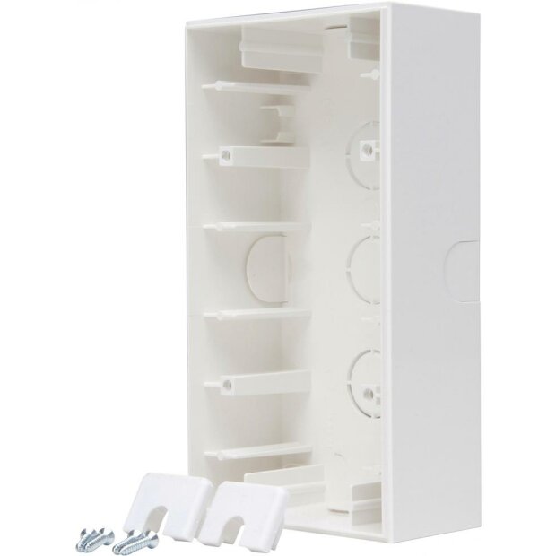 HK07 - 2-Fach Aufputz-Gehäuse zur Aufputzmontage, Farbe: reinweiß