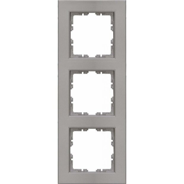 HK07 - Abdeckrahmen 3-fach, Farbe: stahl