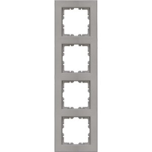 HK07 - Abdeckrahmen 4-fach, Farbe: stahl